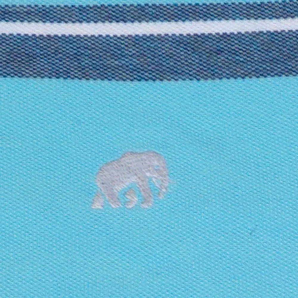 Banana Republic Milly Polo Mens XL Aqua Blue Striped Pique Preppy Summer Casual